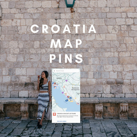 Croatia Map Pins